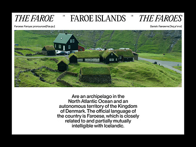 The Faroes | Editorial layout, pt. 5 design editorial figma graphic design grid landing page layout minimal minimalism minimalist poster swiss typography ui ui design user interface web