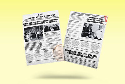 ACME Mystery Company - Sell Sheet Template branding canva graphic design marketing sellsheet template