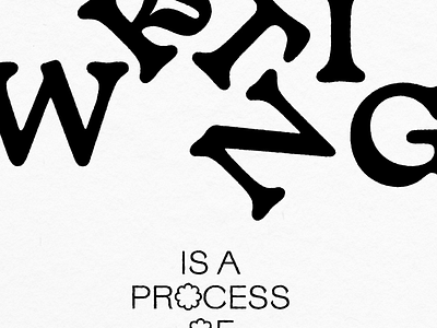 Writing is a process of discovery graphic design poster quote typography