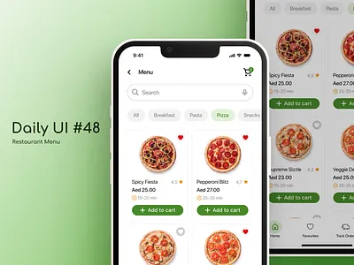 Restaurant Menu app daily daily ui daily ui 48 dailyui dailyuichallenge design figma menu restaurant menu ui