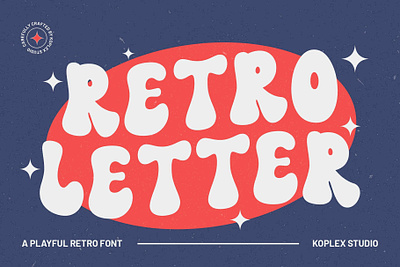 Retro Letter Font cursive font display fonts groovy font handwritten letter logo playfull retro font typeface vintage