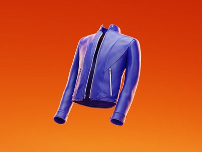 Jacket concept 3d blender blue branding design gradiant graphic design illustration jacket minimal orange render zipper