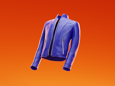 Jacket concept 3d blender blue branding design gradiant graphic design illustration jacket minimal orange render zipper