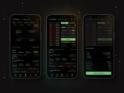 Mobile Trading App blockchain crypto crypto exchange cryptocurrency decentralized design ethereum exchange ui