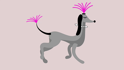Dog trotting 2d after effects animal animation character animation dog trotting motion design