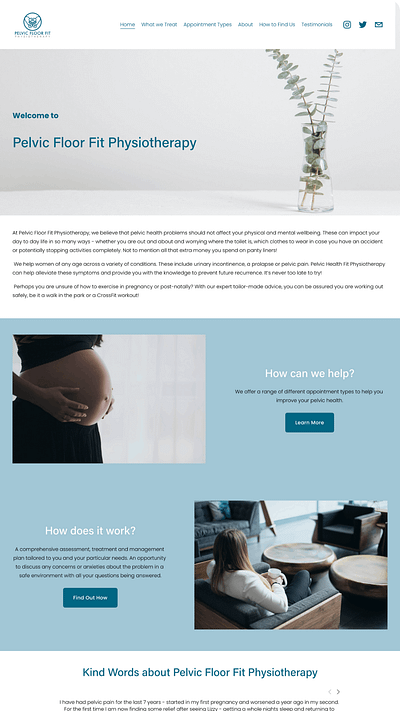 Women's Health Website business design squarespace web web design web development website womens health