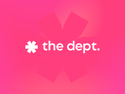 The Department logo branding designagency graphic design logo logodesign pink rebranding redesign