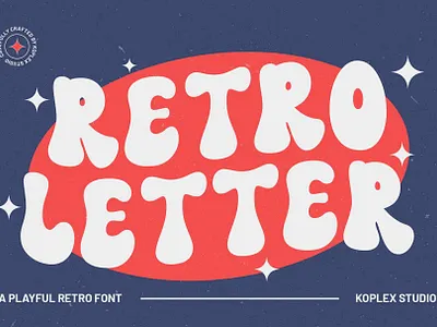 Retro Letter – Retro Groovy Font cursive font display fancy font fonts groovy font handwritten playfull retro typeface