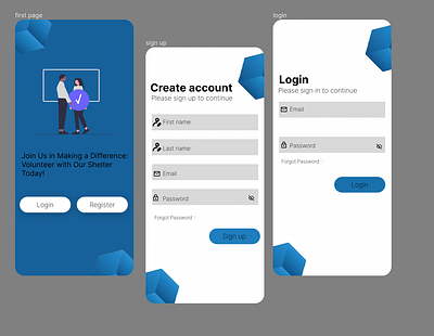 LOGIN AND SIGN UP PAGE graphic design ui uiuxdesign ux