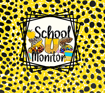 School Bus Monitor design digital graphic design illustration