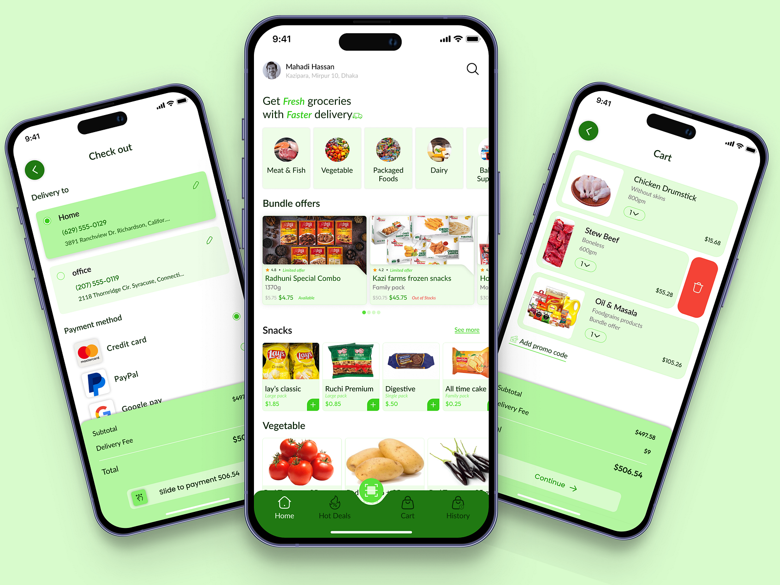 Groceries app UI design with AR features by MD Saklain Sarowor on Dribbble