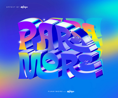 Good Type for Paramore 3d art fan art lettering style text effect text effects typography