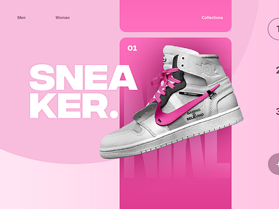 Nike Sneaker UI Design graphic design ui website design