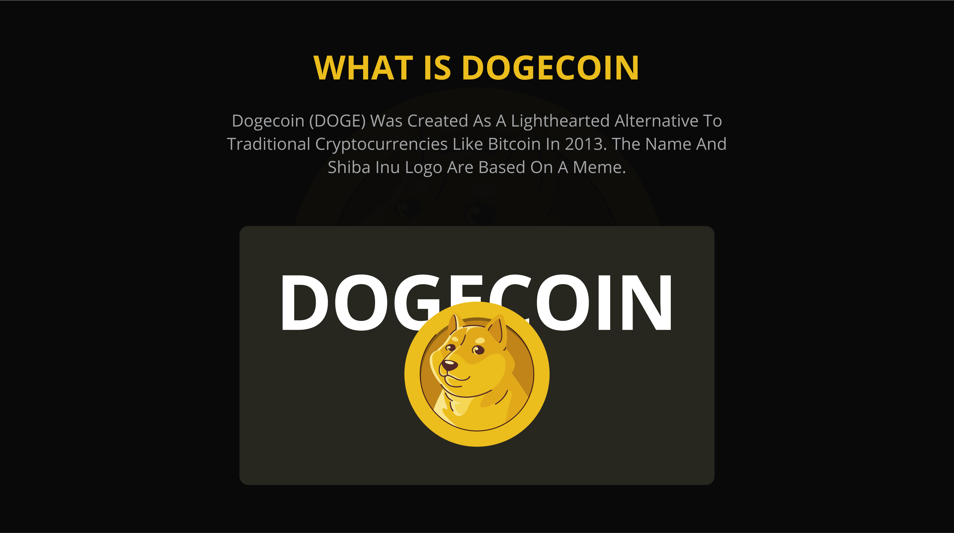 Memecoin landing page: Dogecoin website by Sk Tahsin Ahmed on Dribbble