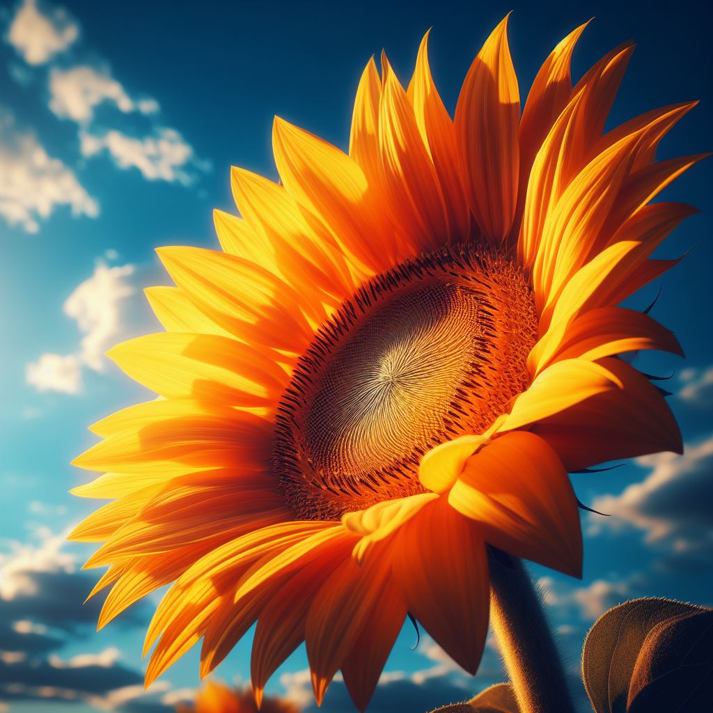 Beautiful Sunflower 3d animation graphic design