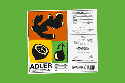 "ADLER" Label Design branding can packing design ginger grape grape illustrations graphic design icon illustration label label design logo vector