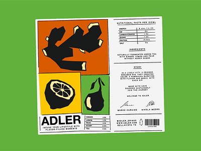 "ADLER" Label Design branding can packing design ginger grape grape illustrations graphic design icon illustration label label design logo vector
