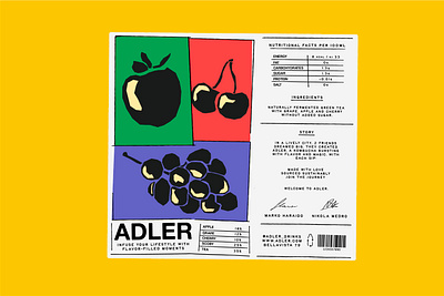 "Adler" - Label Design branding can packing design ginger grape grape illustrations graphic design icon illustration label label design logo vector