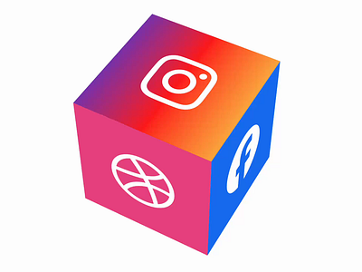 3D Cube Animation- Micro Interaction with Social Media Icons 3d 3d animation animation css frontend microinteraction motion design motion graphics react.js ui ui design ux ux design webdesign