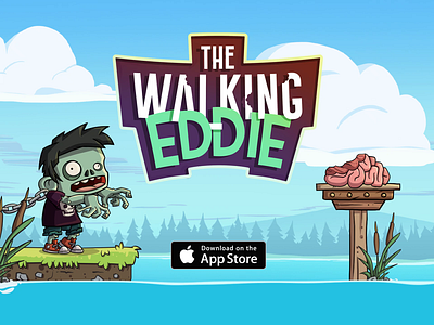 The Walking Eddie Mobile Game animation awarded best friend brain eddie for kids friendly fun game game branding game design game ui light mobile game motion motion graphics ui animation ui game walking zombie