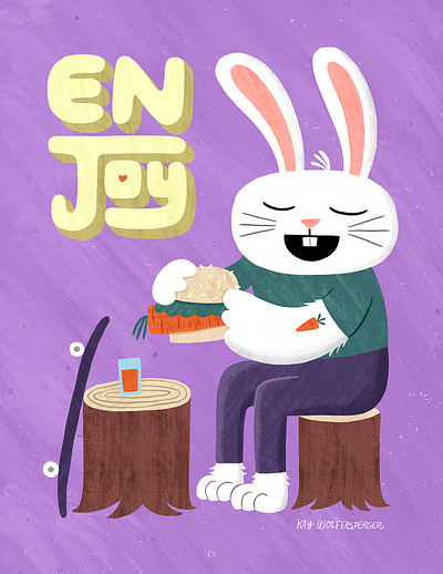 Enjoy Bunny bunny illustration lettering rabbit