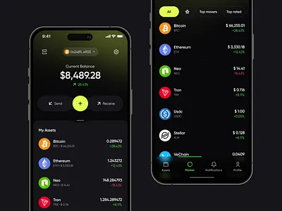 Crypto Wallet app UI app app ui design bitcoin crypto crypto app crypto app ui design crypto market crypto market app design inspiration market ui ui design ux ux design web3 web3 app