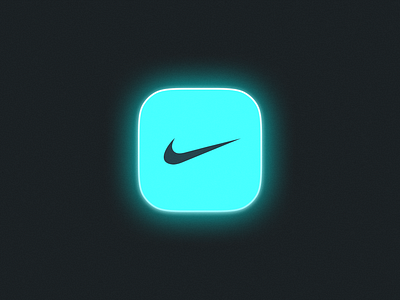 Nike Store - App Icon app futuristic icon mobile app neon nike