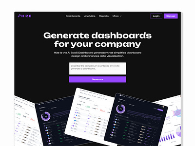 Dashboard Generator Saas Website ai generator dashboard saas ui ux