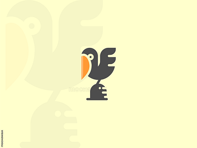 Pelican Logo animal bird design illustration logo logodesign logomark minimalist pelican playful wings