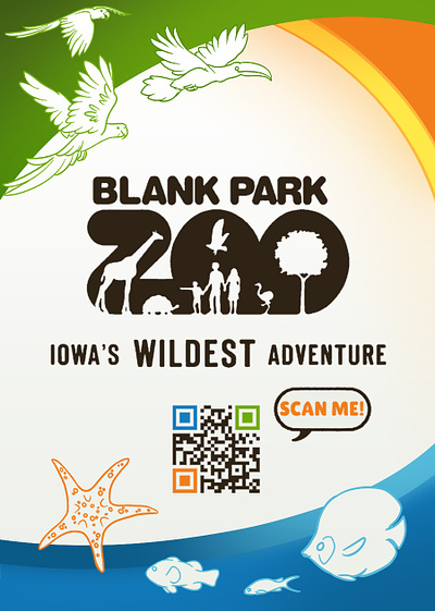 Blank Park Zoo - Simple Flyer b2c branding design digital illustration flyer graphic design illustration marketing qr code stylized typography