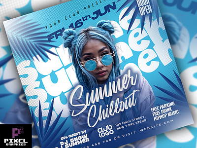 Summer Party Flyer celebration club flyer dj flyer event flyer friday night friday party graphic design music club party f photoshop psd flyer summer event summer party