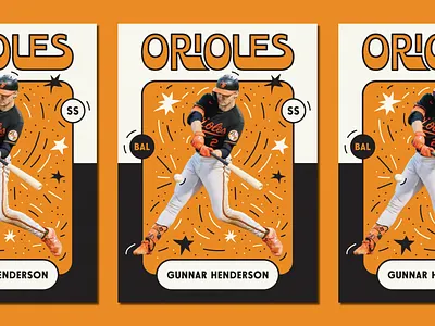 Gunnar Card baltimore baseball baseballcard branding card carddesign design graphic design icon illustration logo playingcard sports vintage