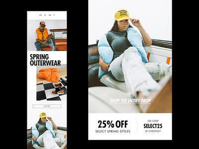 Email Design for MNML branding car clothing design ecommerce email fashion layout promo promo code streetwear