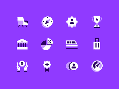 Rippling — Badge Icons app badge bank chair compass dashboard design finance hr icon designer icon set icons illustration ios simple travel trophy ui ux