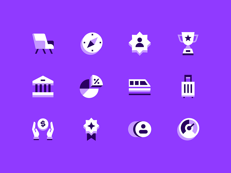 HR Icons app badge bank chair compass dashboard design finance hr icon designer icon set icons illustration ios simple travel trophy ui ux