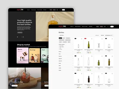 Packaging ecommerce bottle ecommerce homepage packging plp