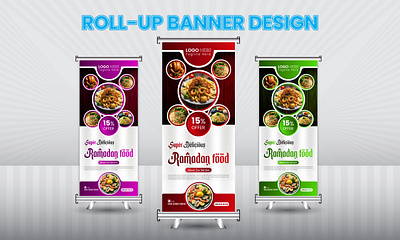 Food Roll Up Banner Design roll
