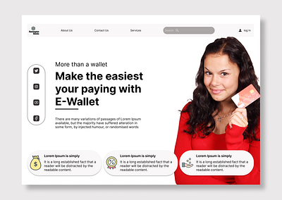 E-Banking Landing page app design e banking landing page minimal design simple ui user interface ux website