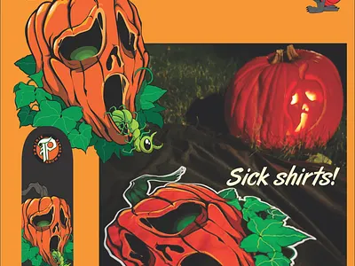 Introducing the Ghost Face Pumpkin! clothing design graphic design illustration logo design original art printing vector graphic
