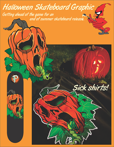Introducing the Ghost Face Pumpkin! clothing design graphic design illustration logo design original art printing vector graphic