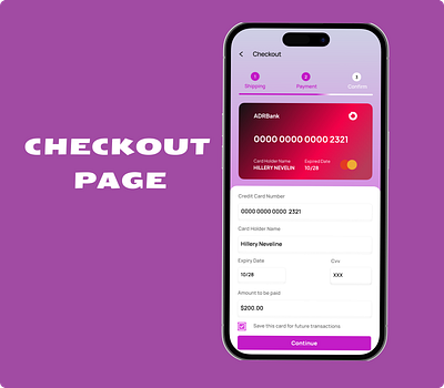 Checkout page checkout form checkout page credit card prototyping purple purple checkout page uiux