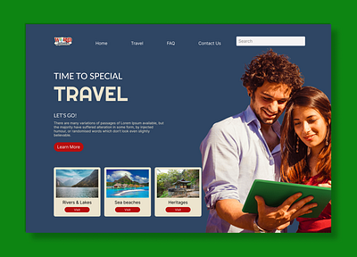 Travel Landing Page app design minimal design travel landing page travel website ui user experience user interface ux webpage