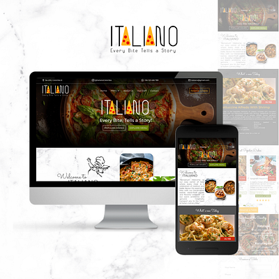 ITALIANO - Italian Inspired Restaurant restaurant website ui ux web design
