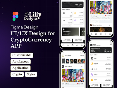 🤑UI/UX Design for CryptoCurrency Applicatio🤑 animation app application behane bold branding cash app colorful crypto cryptocurrency gradient graphic design illustration inspiration instagram landing page trending ui uiux website