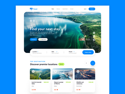 Travel Landing Page landing landing page site travel ui web website