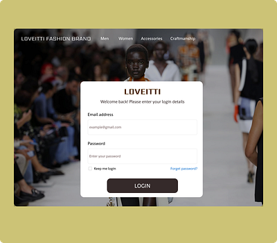 Login Page fashion login page interaction design login page sign up page uiux