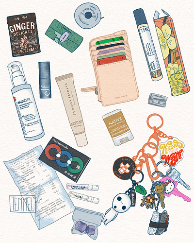 What's In My Bag? digital art graphic design graphic designer illustration illustrator procreate visual design