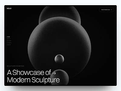 Mold - Sculpture Exhibition Website art branding design exhibition graphic design landing page ui web design website