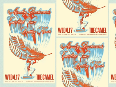 The Camel 4/17 Gig Poster atlas band design band flyer band merch band poster concert flyer concert poster feather flyer design folk gig poster music music branding music design music flyer music poster poster design rock and roll show poster songwriter