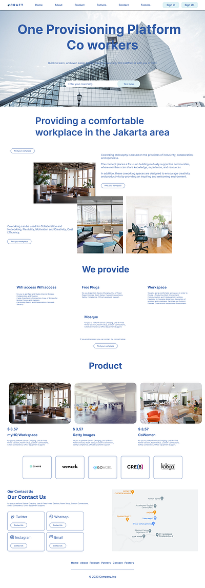 CRAFT desain graphic design landing page ui ux web design website